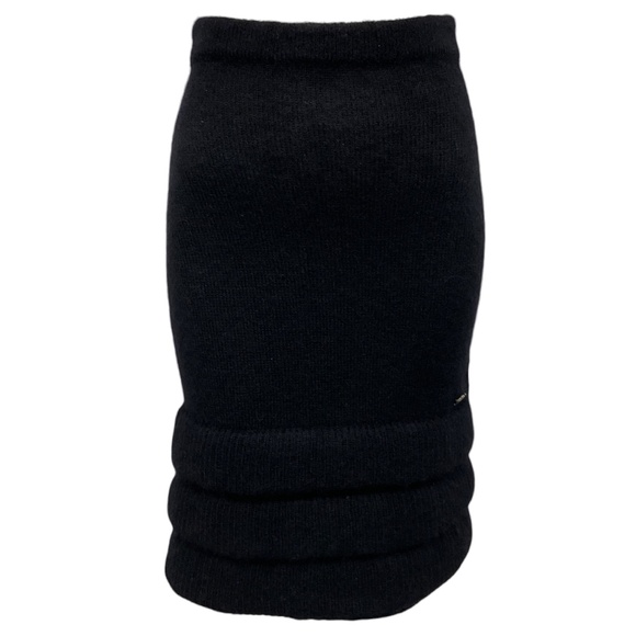 CHANEL BLACK 2009 TIERED WOOL AND MOHAIR KNIT SKIRT - Picture 1 of 6